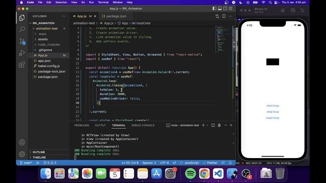 React Native Animation #2 // Looping, Pausing and Resetting Animations смотреть онлайн