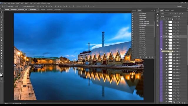 Night Photos Retouch Photoshop Actions Set смотреть онлайн