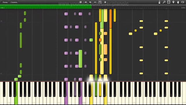 How to play No Angels Like ice in the sunshine Piano tutotial 50% speed смотреть онлайн
