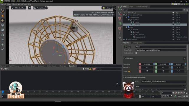 Omniverse Tutorial: Animate a Ferris Wheel смотреть онлайн
