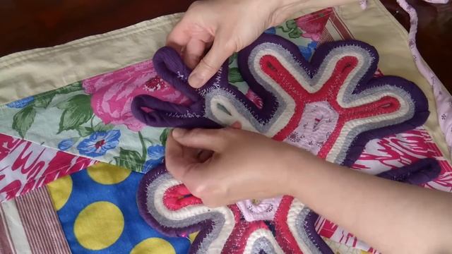 Красивый коврик из трикотажных лоскутков *** Beautiful Rug