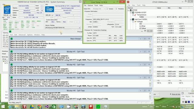 Intel Core i5 4200U Core CPU Temperature Stress Test Laptop смотреть онлайн