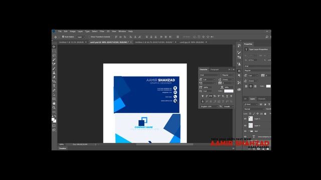 Business Card Design in Photoshop CC - Aamir Shahzad смотреть онлайн