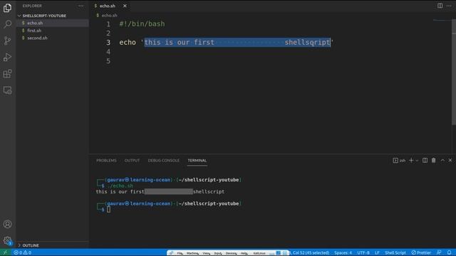 Shell Script tutorials - 6 - Print Hello World - Print in Different Color in Shellscipt смотреть онлайн