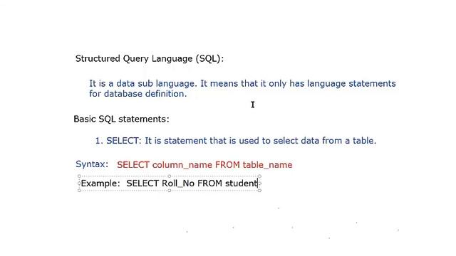 SQL | Structure Query Language | Basic Concepts of SQL in online Lecture 3 смотреть онлайн