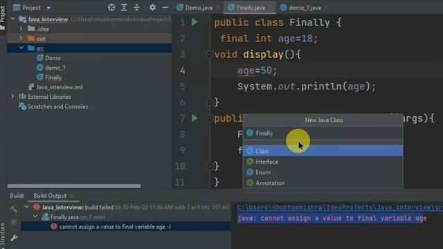 Difference Between final finally and finalize in Java (Hindi) смотреть онлайн