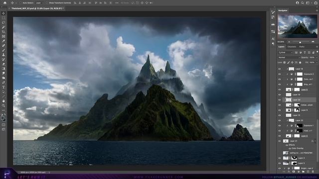 Creating an ISLAND in PHOTOSHOP! - Fantasy Photo Manipulation смотреть онлайн