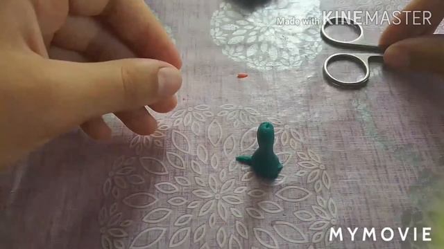 Лепим из застывающего теста.