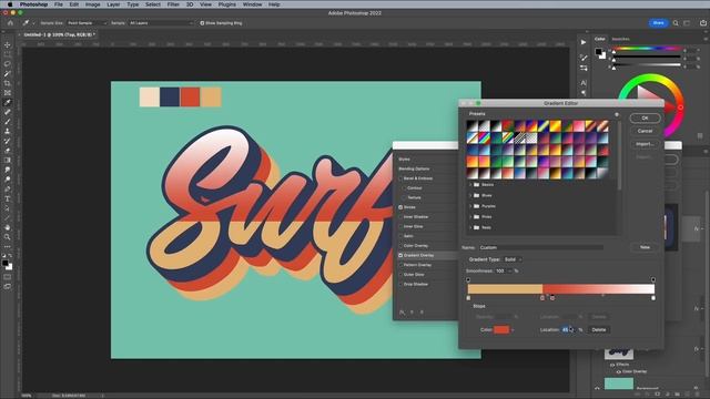 Retro Striped Text Effect Photoshop Tutorial (+FREE Textures) смотреть онлайн