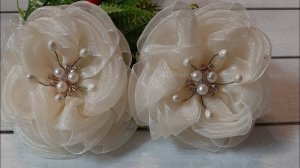 МК. Бантики нежные из органзы на повседневку.