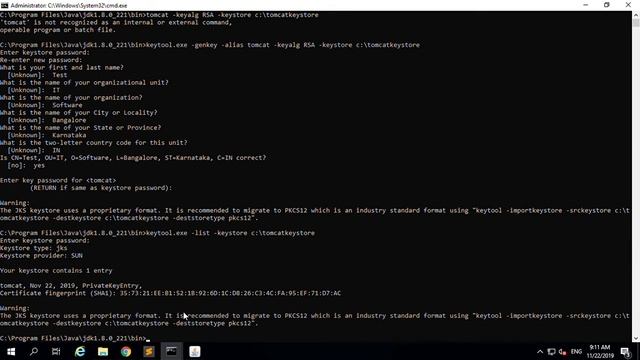 SSL Certificate Tomcat in Windows смотреть онлайн