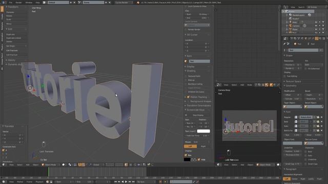 How to create 3D Text in Blender смотреть онлайн