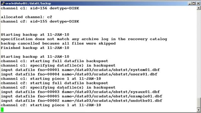 Cold backup of a database using rman смотреть онлайн