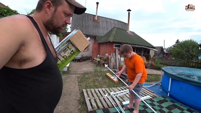 VLOG! Как быстро и легко почистить бассейн?/Поставили шатёр над бассейном стало намного уютнее?