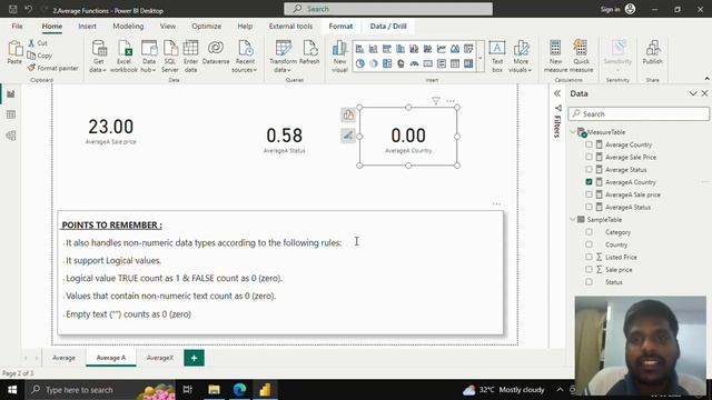 DAX | POWER BI | Aggregation | Average , AverageA and AverageX Functions смотреть онлайн