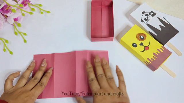How To Make DIY Origami Paper Ice Cream Gift Box | Cute Box DIY Paper || Fatema art and crafts смотреть онлайн