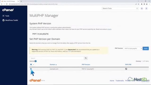 How to Reset the PHP Version to the Default Version, Using cPanel with HostGo смотреть онлайн
