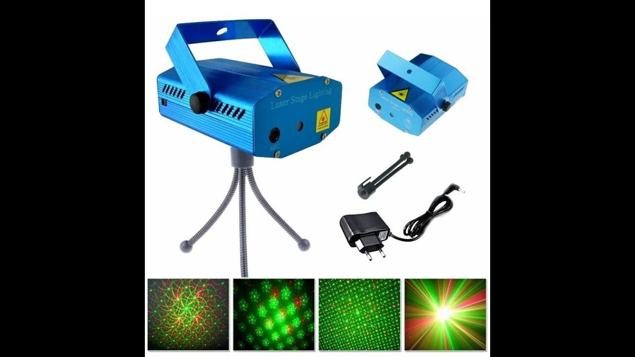 Лазерный проектор. Светомузыка. смотреть онлайн