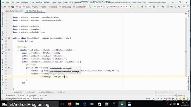 how to set Alert Dialog in android studio?alert dialog android studio? смотреть онлайн