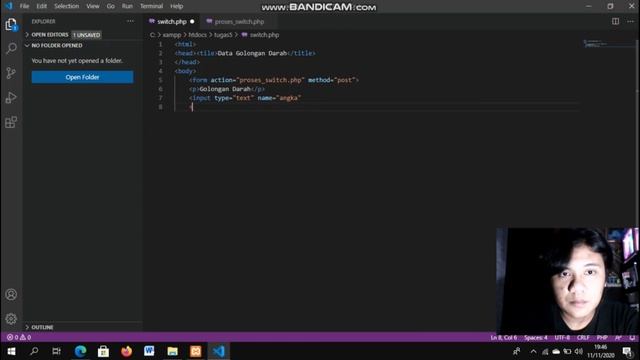 Struktur Penggunaan Switch - Visual Studio Code & Xampp смотреть онлайн