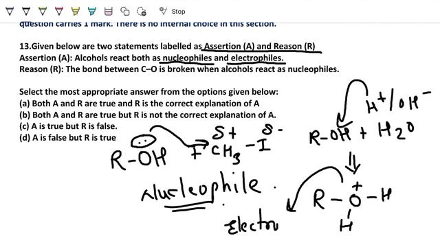 Assertion (A): Alcohols react both as nucleophiles and electrophiles.
Reason (R): The bond between смотреть онлайн