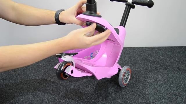 Детский самокат MINI2GO DELUXE PLUS РОЗОВЫЙ | Распаковка | Обзор | Unboxing | Review смотреть онлайн