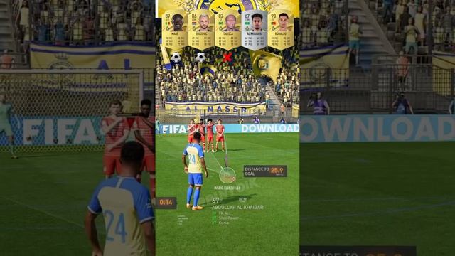 Al-Nasser x Ronaldo Free Kick Challenge #fifa23 #shorts смотреть онлайн
