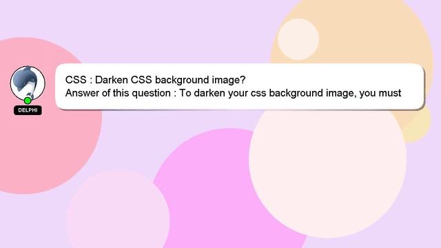 CSS : Darken CSS background image? смотреть онлайн