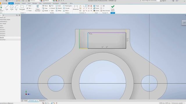 AUTODESK INVENTOR 2022 : CARA MENGGUNAKAN COMMAND EXTRUDE 1B смотреть онлайн