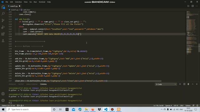 Student Management System with Database Part 10 | Python Tkinter Projects in Hindi смотреть онлайн