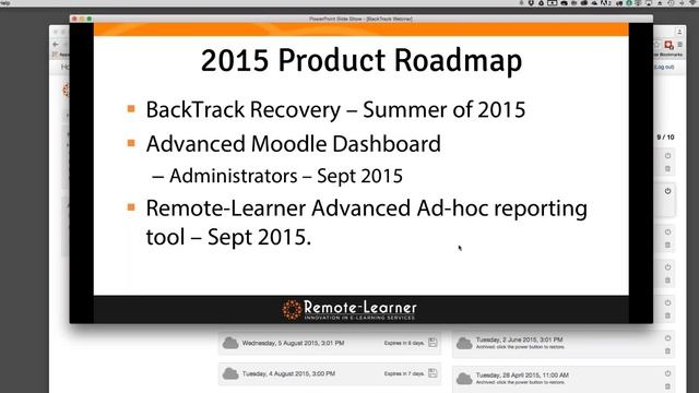 2015-08-12 BackTrack Recovery for Moodle Webinar смотреть онлайн