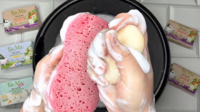 ASMR SOAP Bio Mio☁️/lavender and orange💜🧡soap foam☁️ смотреть онлайн