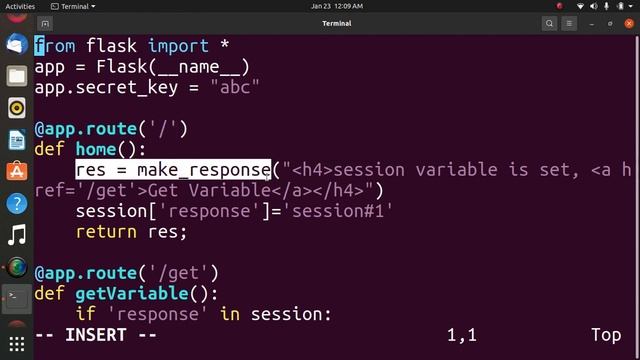 Session in Flask using Python смотреть онлайн