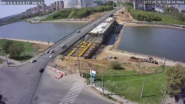 Чебоксары - Строительство Московского моста 2018 май смотреть онлайн