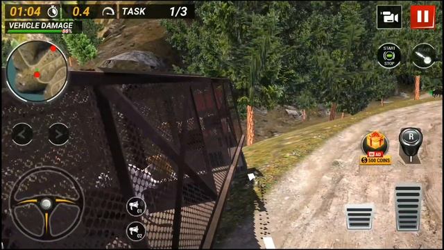 Offroad Cargo Truck Animal Transport - Drive Through Mountains - Android Gameplay FHD смотреть онлайн