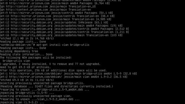 How to update debian and install VLAN and Bridge смотреть онлайн