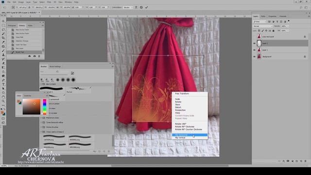 Декорирование тканей узорами в Photoshop смотреть онлайн