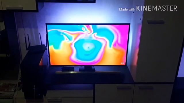 LED RGB Подсветка ТВ совместно с LED RGB Светильником смотреть онлайн