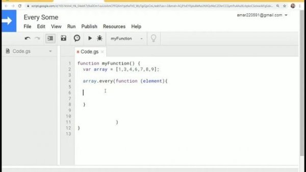 Part 6 -How To Use Array.Every  Array.Some in Array Appscript -JavaScript- Google Sheet- Hindi