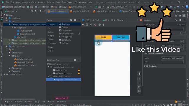 How to use Fragment in XML – Fragment Tutorial in Android #7 смотреть онлайн