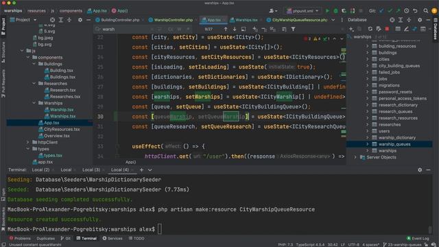Browser Online Game Warships #24: Laravel 8, React JS, TypeScript, print queue of warships смотреть онлайн