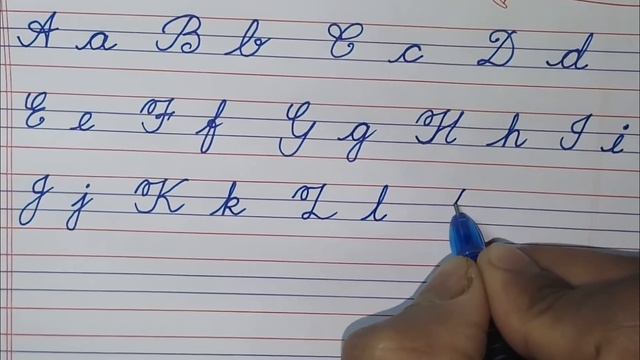 How to write english capital and small letter in cursive | Capital Letters a to z | Alphabet abcd | смотреть онлайн