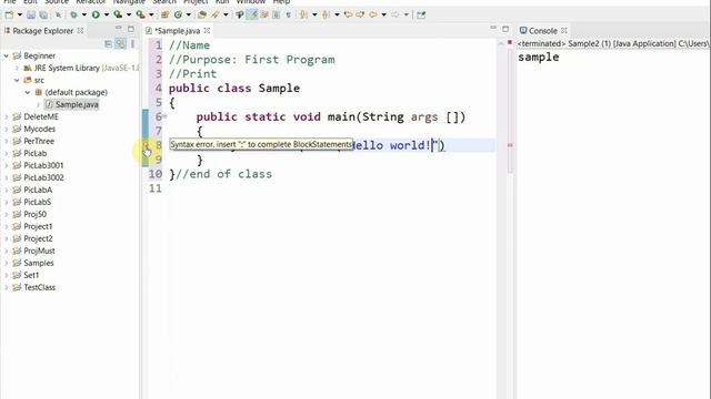 Java Using Print Println Hello World смотреть онлайн