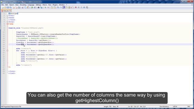 PHPExcel Tutorial - Read an Excel File (.xlsx) смотреть онлайн
