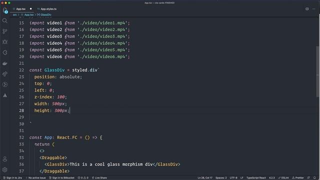 CSS Glass Morphism with React and Styled Components - Glassmorphism смотреть онлайн