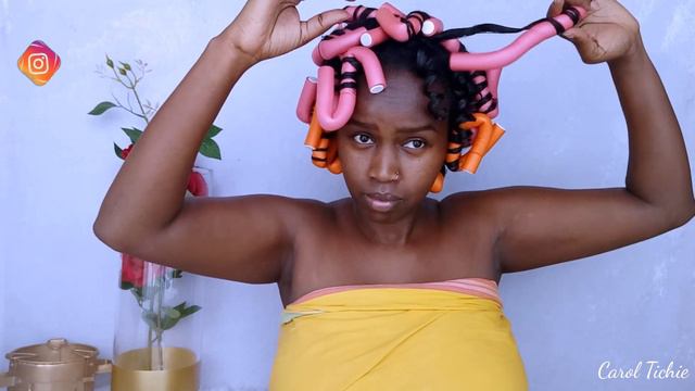 FLEXI ROD SET ON NATURAL HAIR ft MIELLE ORGANICS HONEY & GINGER STYLING GEL смотреть онлайн