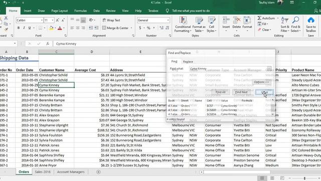 4.2 (Find and Replace) Excel Tutorial for Beginners смотреть онлайн