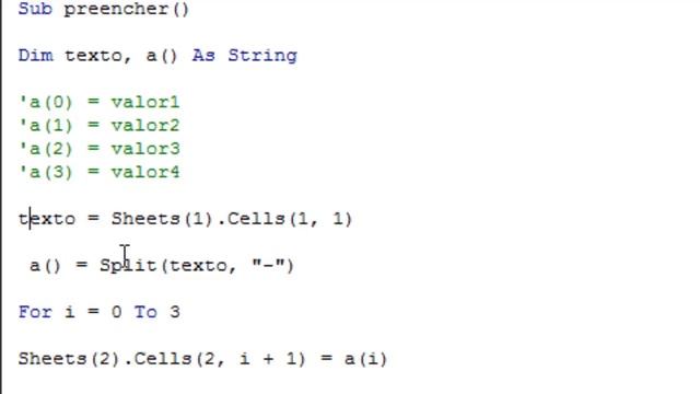 384.EXCEL, VBA, 2013, SEPARAR, PARTES, DE, UM, TEXTO, STRING, ARRAY, SPLIT, PLANILHA смотреть онлайн