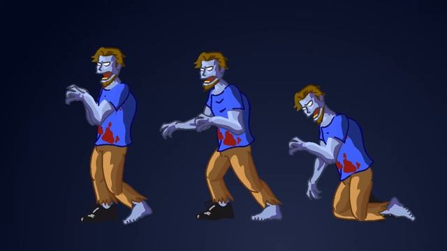 Zombie "The Slacker" Game Sprite Asset Animation Preview смотреть онлайн