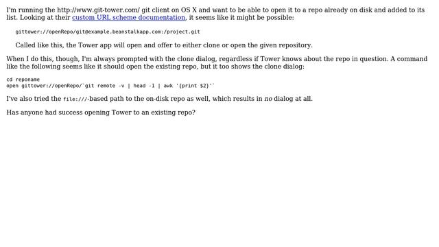 Opening an existing Tower git repo from the command line смотреть онлайн